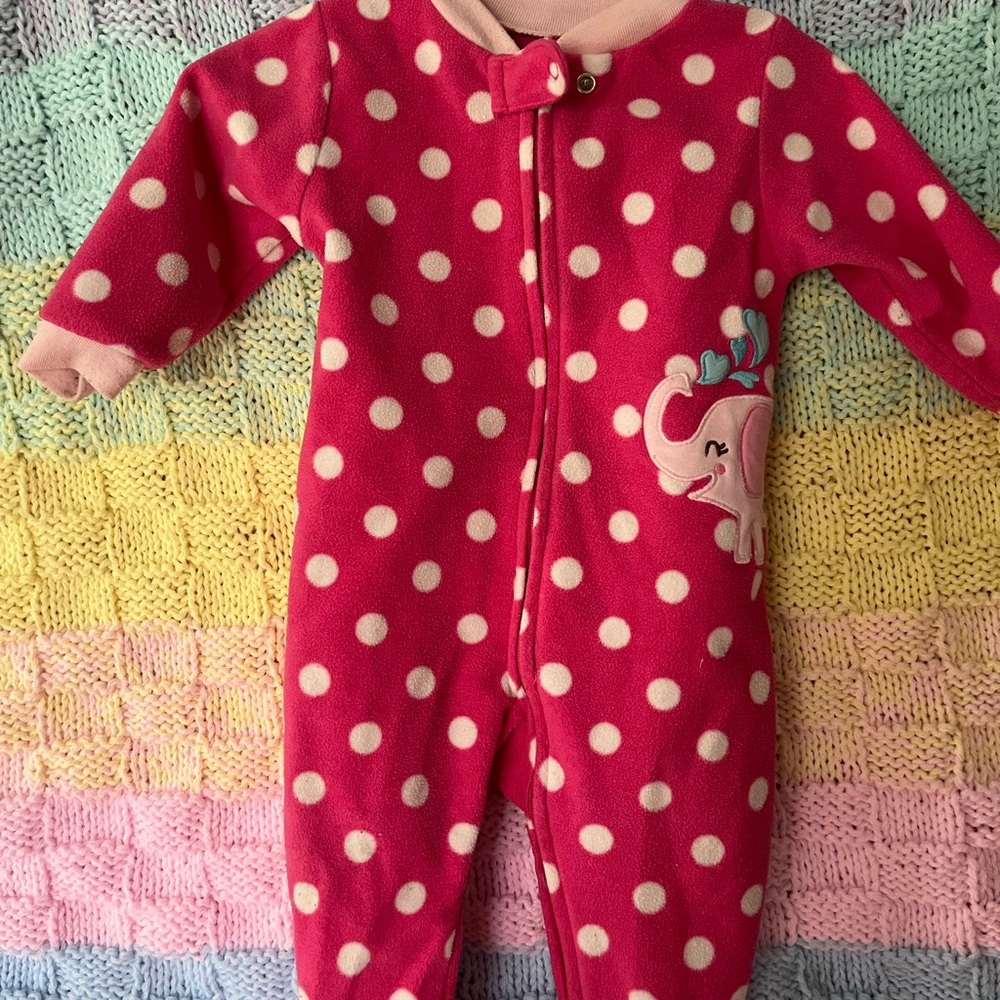 Polka Dot Elephant Kids One Piece baby 6-9m